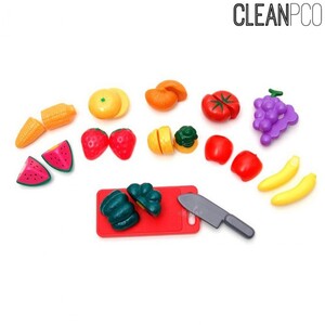생활의 느루 레드 박스 과일과 야채 도마 세트 22141 주방 놀이 가정용 아동용 유아용